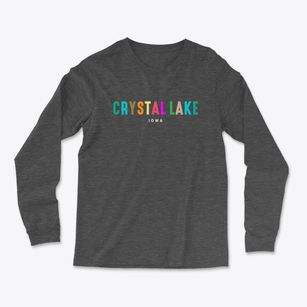 Crystal Lake Iowa Color Pop Light Soft Long Sleeve T-Shirt