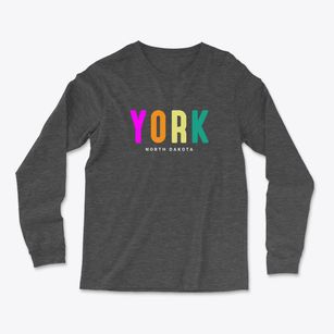 York North Dakota Color Pop Light Soft Long Sleeve T-Shirt