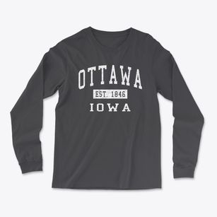 Ottawa Iowa Classic Established Light Soft Long Sleeve T-Shirt