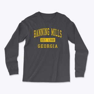 Banning Mills Georgia Classic Established Light Soft Long Sleeve T-Shirt