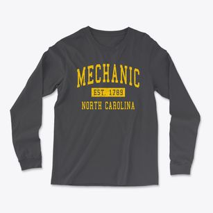 Mechanic North Carolina Classic Established Light Soft Long Sleeve T-Shirt