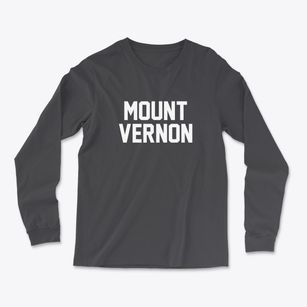 Mount Vernon Washington Classic Block Light Soft Long Sleeve T-Shirt