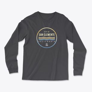 San Clemente California Color Fade Light Soft Long Sleeve T-Shirt