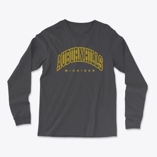Auburn Hills Michigan Inline Light Soft Long Sleeve T-Shirt
