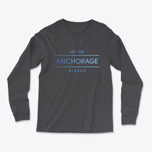 Anchorage Alaska Horizon Light Soft Long Sleeve T-Shirt