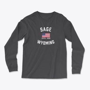 Sage Wyoming Patriot Light Soft Long Sleeve T-Shirt