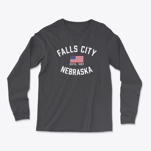 Falls City Nebraska Patriot Light Soft Long Sleeve T-Shirt