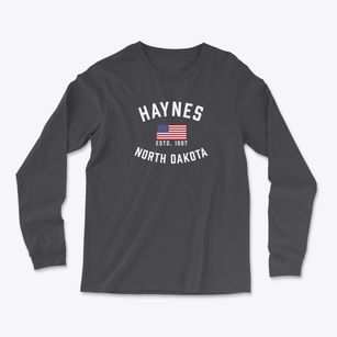 Haynes North Dakota Patriot Light Soft Long Sleeve T-Shirt
