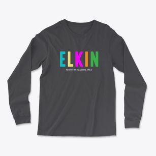 Elkin North Carolina Color Pop Light Soft Long Sleeve T-Shirt