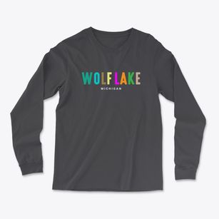 Wolf Lake Michigan Color Pop Light Soft Long Sleeve T-Shirt