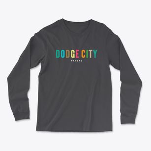 Dodge City Kansas Color Pop Light Soft Long Sleeve T-Shirt
