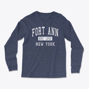 Fort Ann New York Classic Established Light Soft Long Sleeve T-Shirt