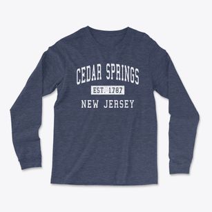 Cedar Springs New Jersey Classic Established Light Soft Long Sleeve T-Shirt