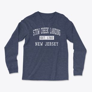 Stow Creek Landing New Jersey Classic Established Light Soft Long Sleeve T-Shirt