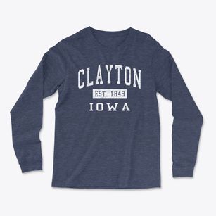 Clayton Iowa Classic Established Light Soft Long Sleeve T-Shirt