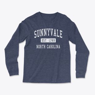 Sunnyvale North Carolina Classic Established Light Soft Long Sleeve T-Shirt