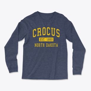 Crocus North Dakota Classic Established Light Soft Long Sleeve T-Shirt