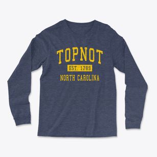 Topnot North Carolina Classic Established Light Soft Long Sleeve T-Shirt