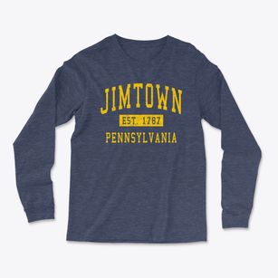 Jimtown Pennsylvania Classic Established Light Soft Long Sleeve T-Shirt