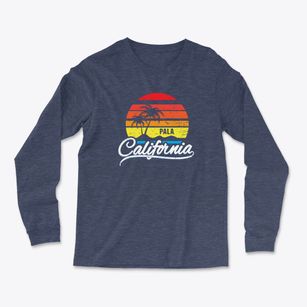 Pala California Palm Tree Sunset Light Soft Long Sleeve T-Shirt