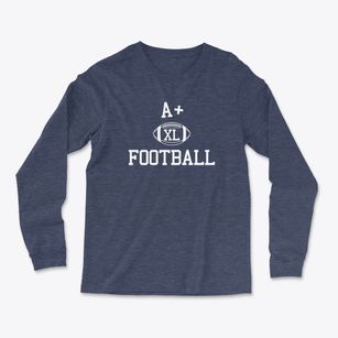 A+ Charter School Classic Football Light Soft Long Sleeve T-Shirt