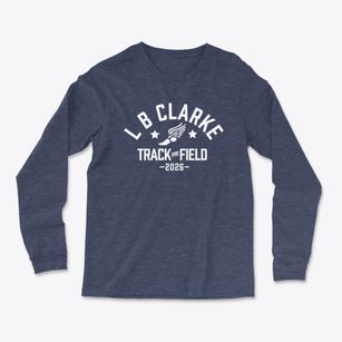 L B Clarke Middle School Track and Field Light Soft Long Sleeve T-Shirt