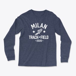 Milan Elementary School Track and Field Light Soft Long Sleeve T-Shirt