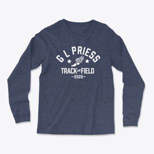 G L Priess Elementary School Track and Field Light Soft Long Sleeve T-Shirt