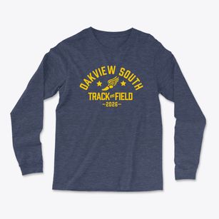 Oakview South Elementary School Track and Field Light Soft Long Sleeve T-Shirt