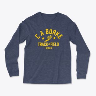 C A Burke Elementary School Track and Field Light Soft Long Sleeve T-Shirt