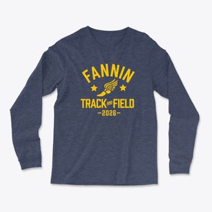 Fannin Elementary School Track and Field Light Soft Long Sleeve T-Shirt