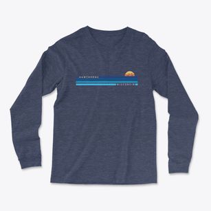 Hawthorne Wisconsin Water View Light Soft Long Sleeve T-Shirt