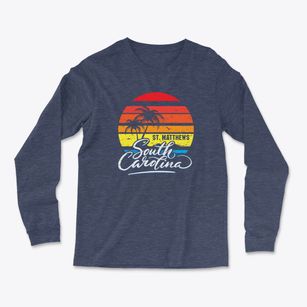 St. Matthews South Carolina Palm Tree Sunset Light Soft Long Sleeve T-Shirt