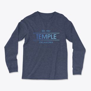 Temple Oklahoma Horizon Light Soft Long Sleeve T-Shirt