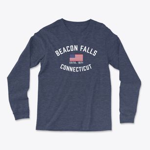 Beacon Falls Connecticut Patriot Light Soft Long Sleeve T-Shirt