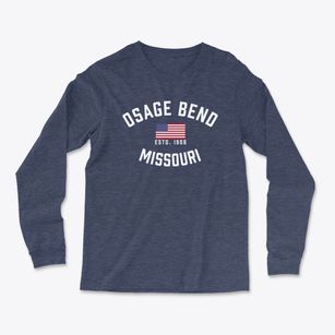 Osage Bend Missouri Patriot Light Soft Long Sleeve T-Shirt
