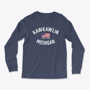 Kawkawlin Michigan Patriot Light Soft Long Sleeve T-Shirt
