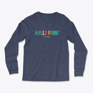 Wills Point Texas Color Pop Light Soft Long Sleeve T-Shirt