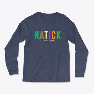 Natick Massachusetts Color Pop Light Soft Long Sleeve T-Shirt