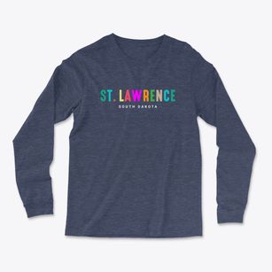 St. Lawrence South Dakota Color Pop Light Soft Long Sleeve T-Shirt