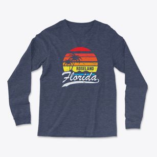 Roseland Florida Palm Tree Sunset Light Soft Long Sleeve T-Shirt