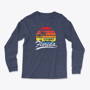 Kissimmee Florida Palm Tree Sunset Light Soft Long Sleeve T-Shirt