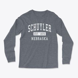 Schuyler Nebraska Classic Established Light Soft Long Sleeve T-Shirt
