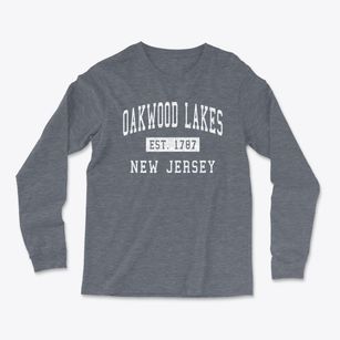 Oakwood Lakes New Jersey Classic Established Light Soft Long Sleeve T-Shirt