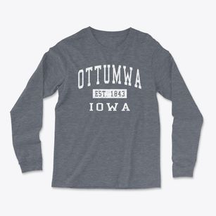 Ottumwa Iowa Classic Established Light Soft Long Sleeve T-Shirt