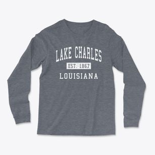 Lake Charles Louisiana Classic Established Light Soft Long Sleeve T-Shirt