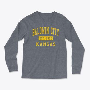 Baldwin City Kansas Classic Established Light Soft Long Sleeve T-Shirt