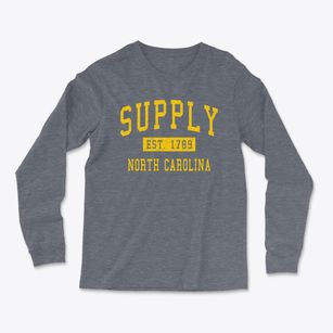 Supply North Carolina Classic Established Light Soft Long Sleeve T-Shirt