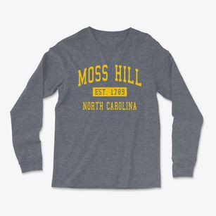 Moss Hill North Carolina Classic Established Light Soft Long Sleeve T-Shirt