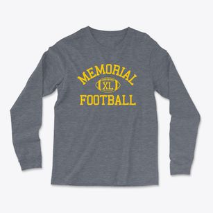 Memorial High School Classic Football Light Soft Long Sleeve T-Shirt